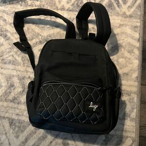 Lug Black Quilted Mini Backpack matte luxe